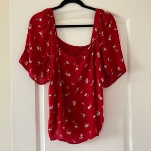 NWOT A New Day Red Blouse